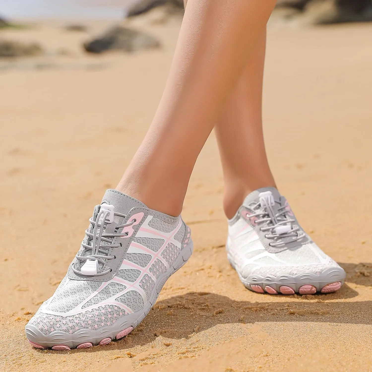2025 New Hike Barefoot Shoes for Women Men,Outdoor Quick-Dry Swimming Trail Water Shoes,Non-Slip Water-Resistant Athletic Hiking Footwear,Wide Toe Box Comfortable Adjustable Grounded Footwear