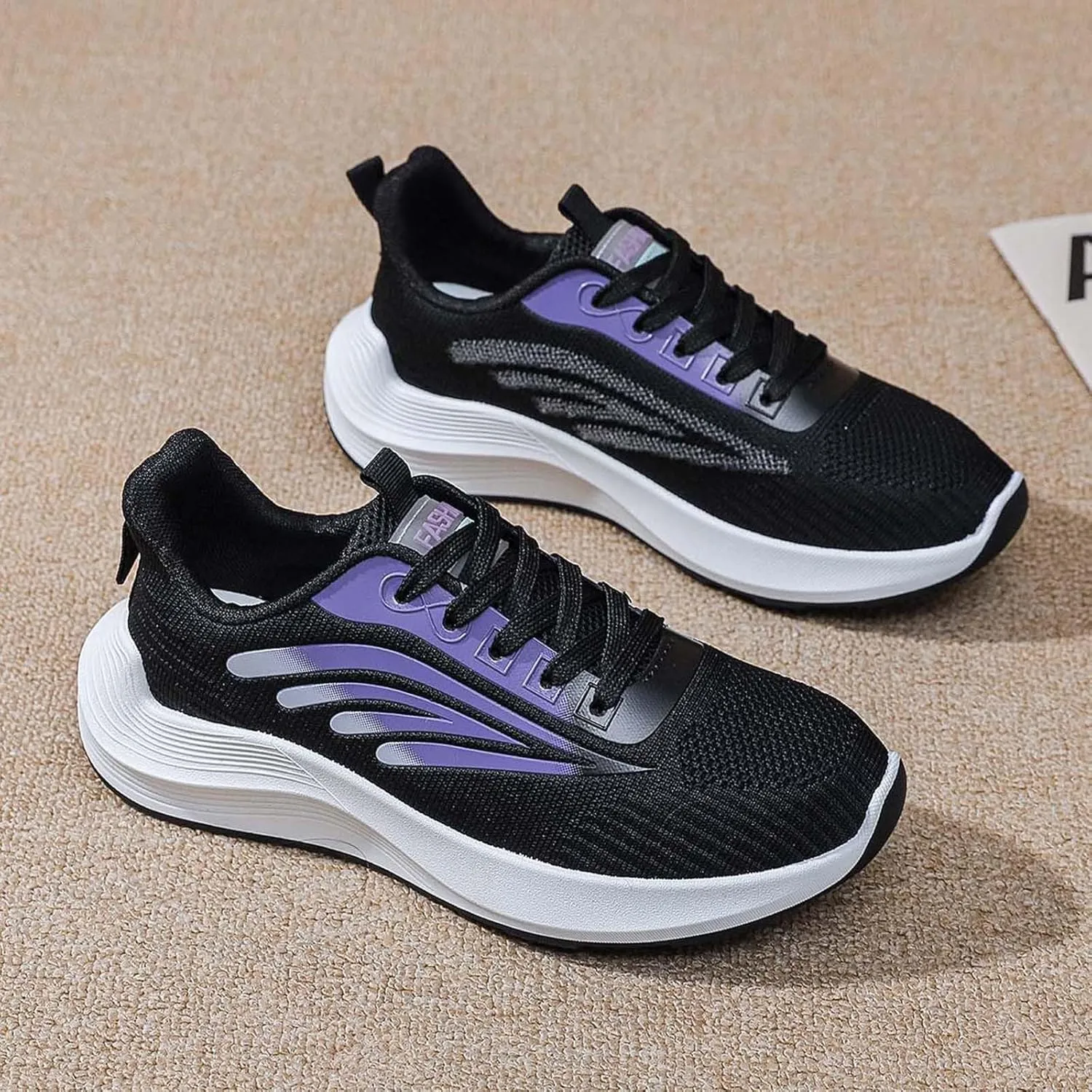 Casual Sneakers Women with Lanyard Zapatos De Trabajo para Mujer Cross Antiderrapante Fashion Sneakers Shoes for Women Slip On Womens Platform Sneakers Black Zapato Antiderrapante Mujer