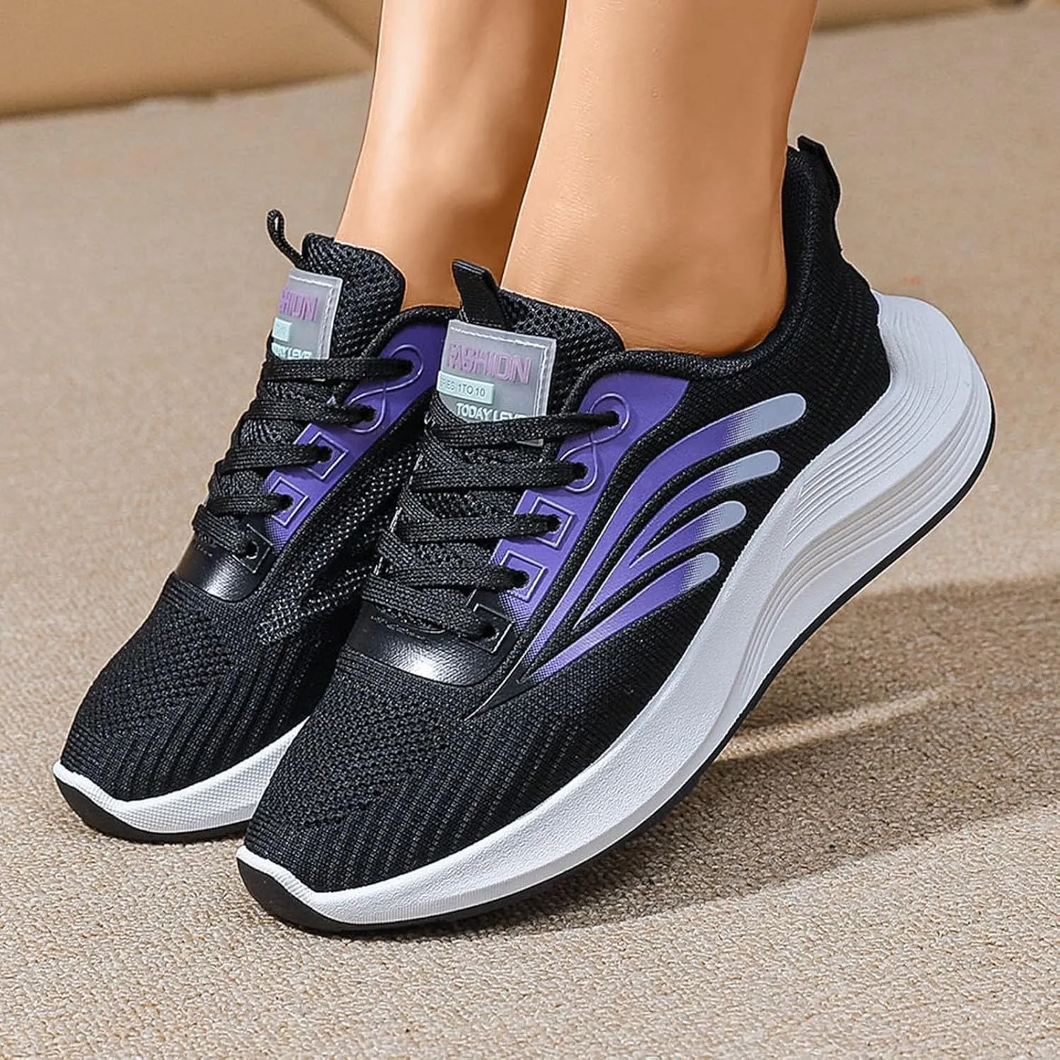 Casual Sneakers Women with Lanyard Zapatos De Trabajo para Mujer Cross Antiderrapante Fashion Sneakers Shoes for Women Slip On Womens Platform Sneakers Black Zapato Antiderrapante Mujer