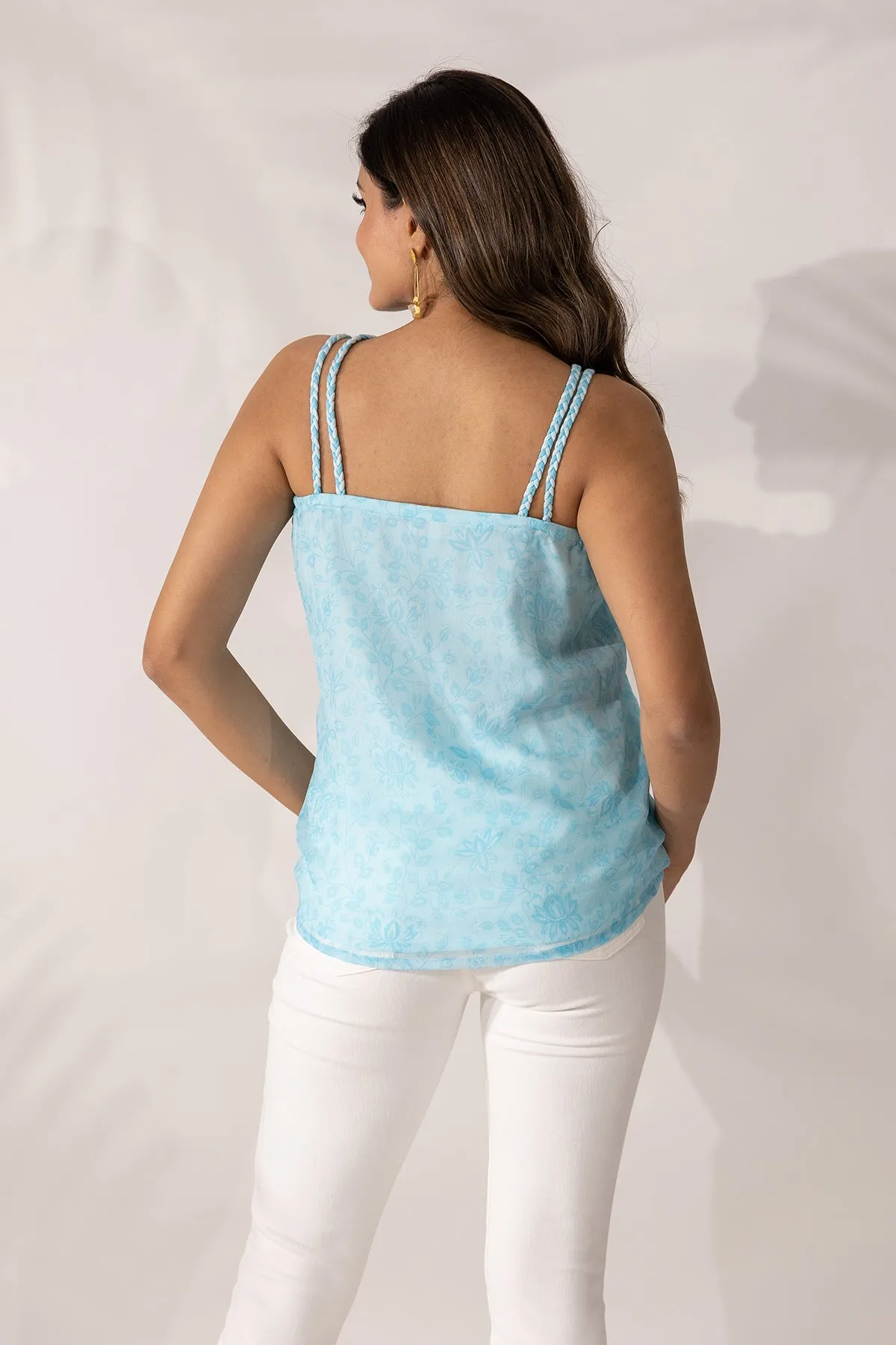 Himalayan Poppy Hand Braided Strappy Top