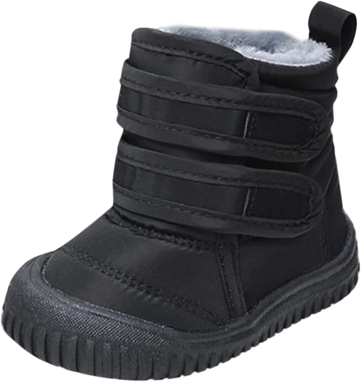 Insulated Snow Ankle Boots For Toddler Non Slip Plush Lined Winter Walking Shoes For Boy Platform Boots For Girl