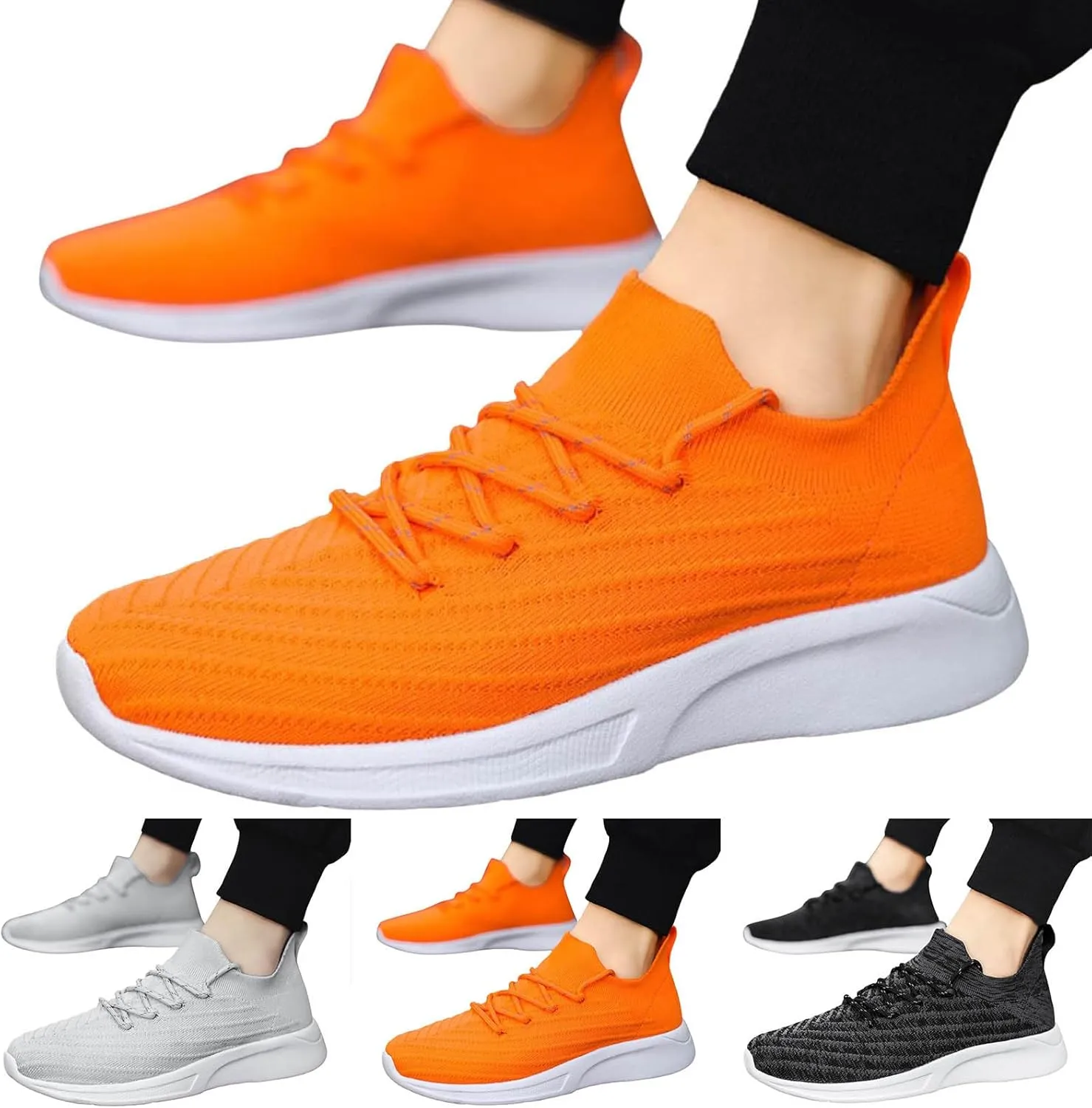 Mens Loafers & Slip-Ons Men Sports Shoes Fashion New Pattern Simple Solid Color Couple Light and Comfortable Lace