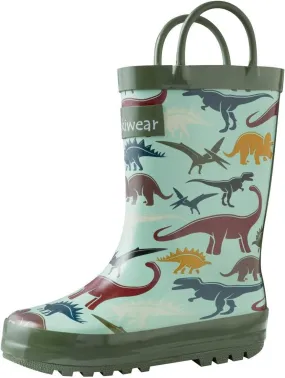 OAKI Toddler Rain Boots - Perfect Kids Rain Boots for Any Weather - Durable Rubber Baby Rain Boots Keep Little Feet Dry, Lightweight Waterproof with Easy-on Handle