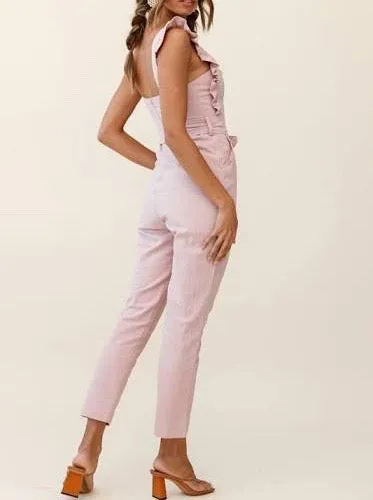 Ruffle Sleeveless Jumpsuit