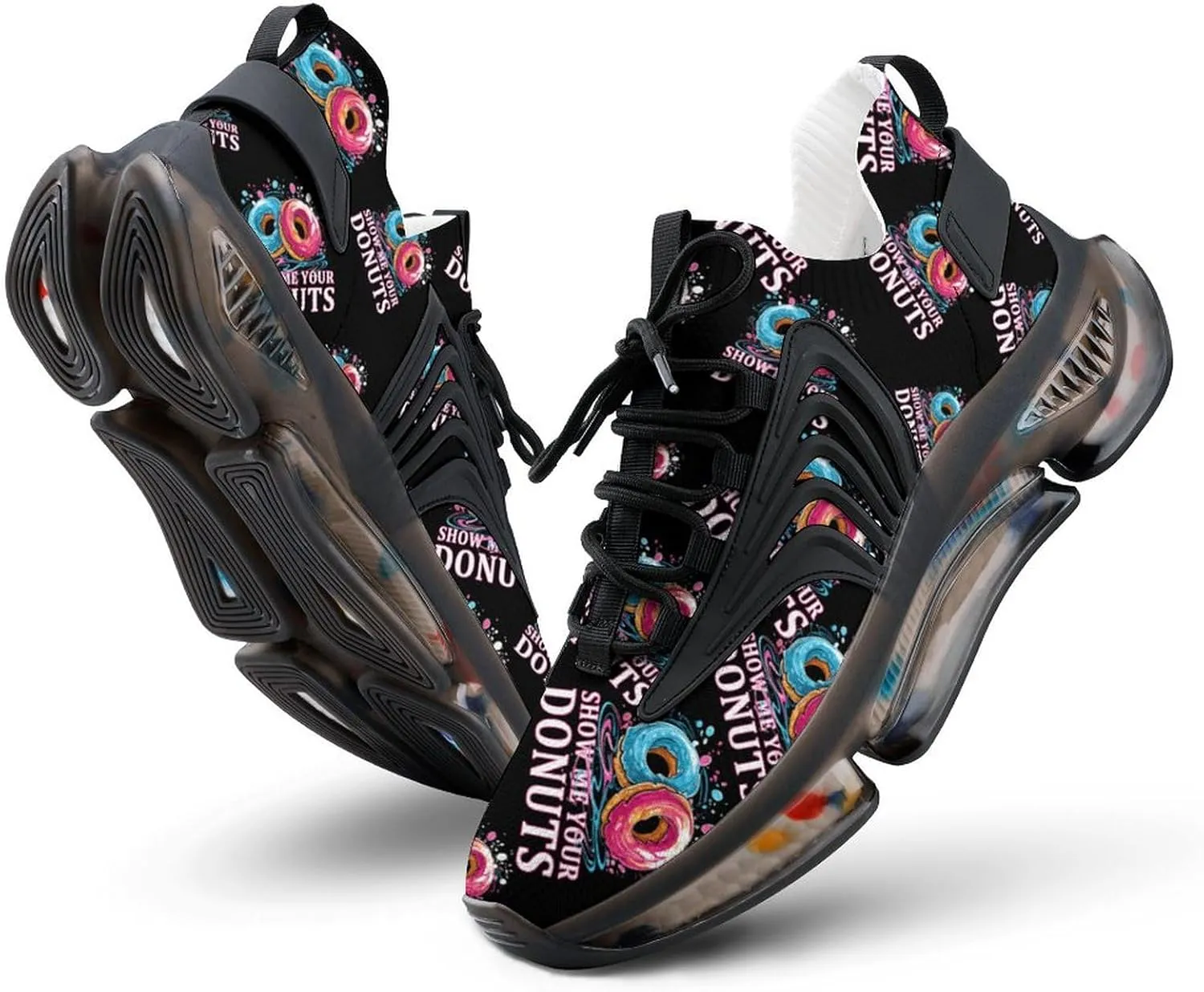 Show Me Your Donuts Mens Sneakers Running Shoes Lightweight Athletic Shoes for Jogging Walking Gym