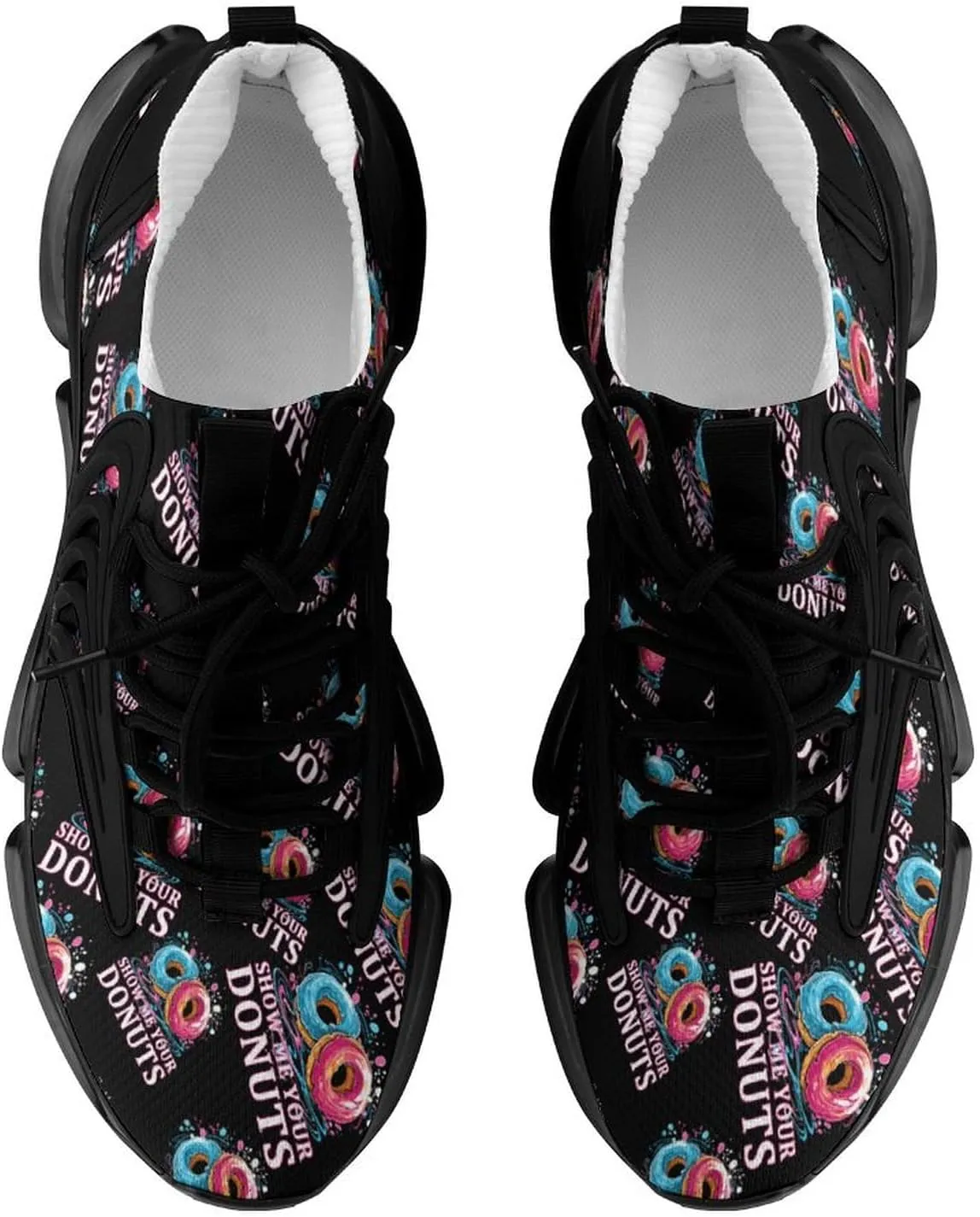 Show Me Your Donuts Mens Sneakers Running Shoes Lightweight Athletic Shoes for Jogging Walking Gym