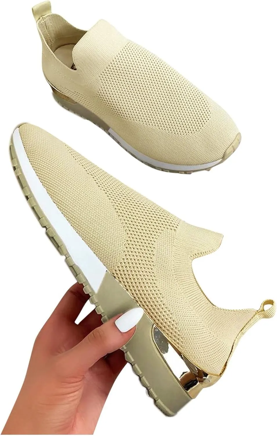 Women's Fashion Sneaker Non Slip Breathable Lightweight Comfortable Lace Up Black Running Shoes Loafers with Arch Support for Women White Leather Sneakers