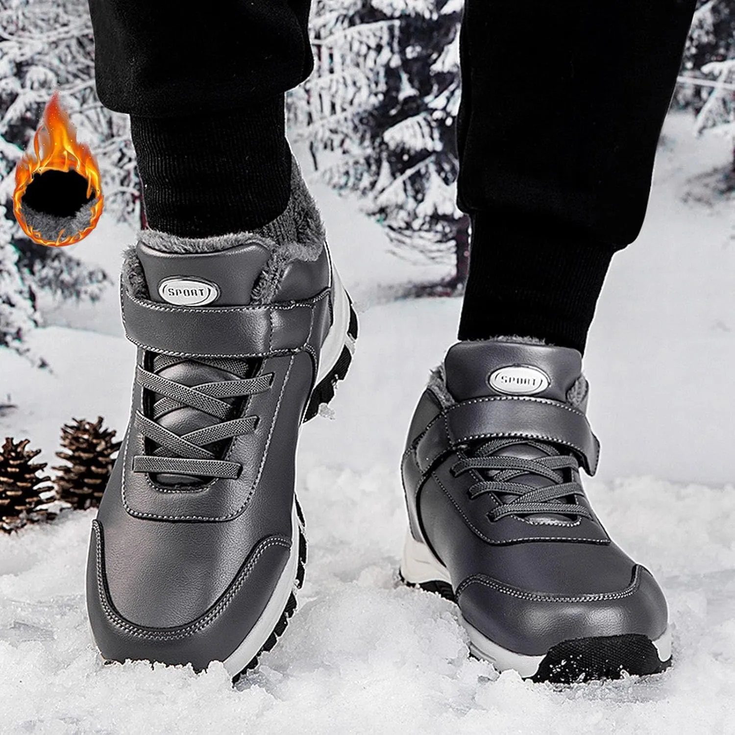 Womens Mens Winter Boots Waterproof Winter Boots Athletic Insulated Boots Fleece Outdoor Work Boots Womens Winter Shoes