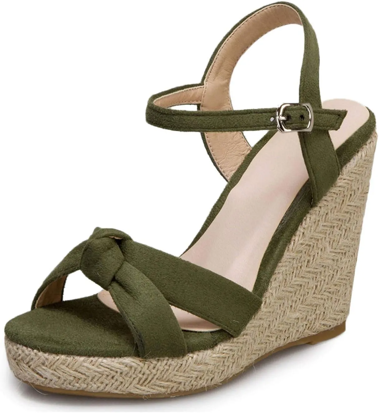 ZBYY Women's Platform Sandals Summer Wedge Ankle Strap Open Toe Sandals Strappy Espadrille Wedge Dress Sandals