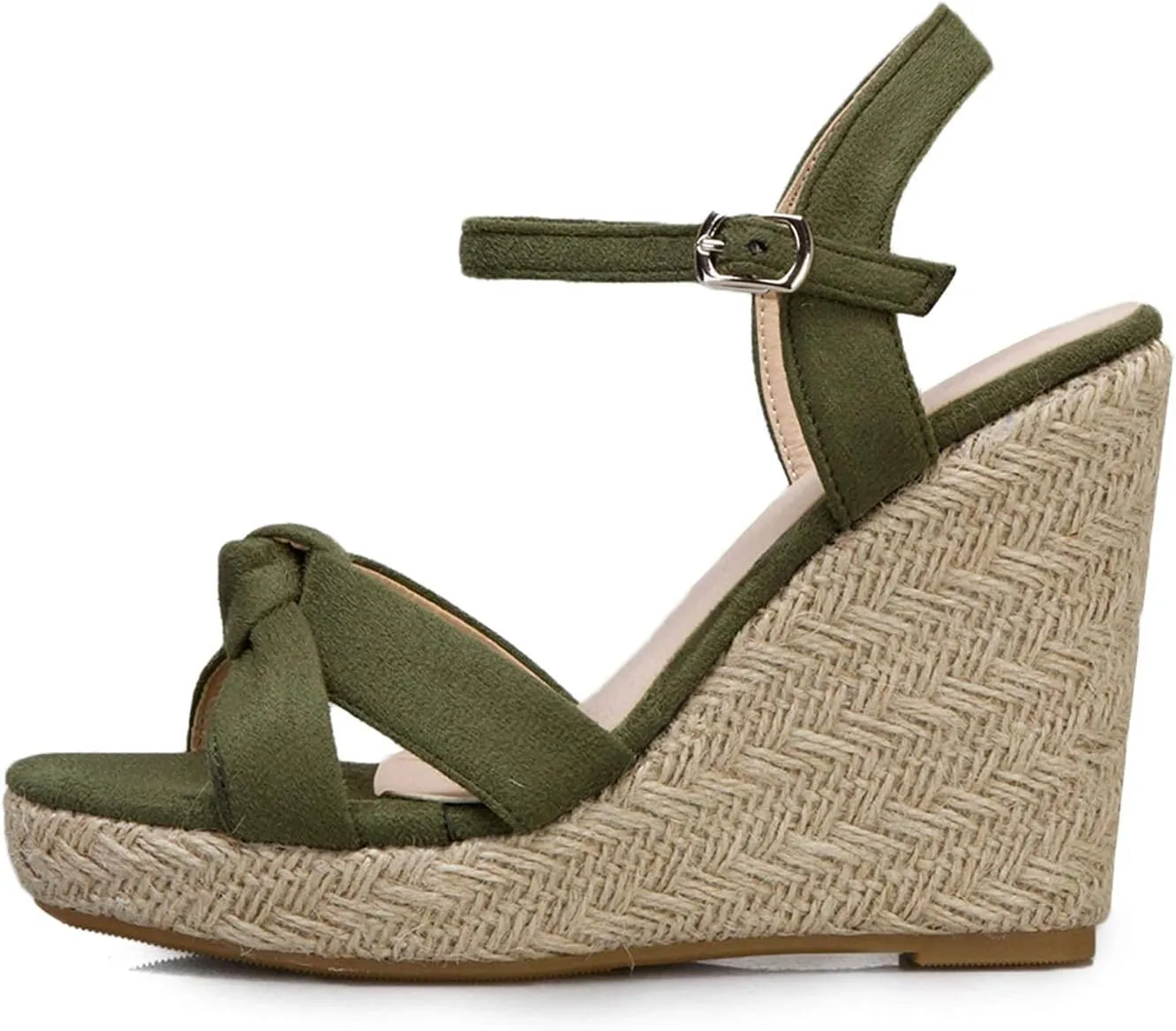 ZBYY Women's Platform Sandals Summer Wedge Ankle Strap Open Toe Sandals Strappy Espadrille Wedge Dress Sandals